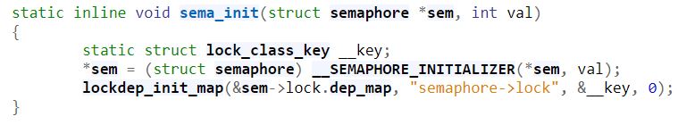 initializing semaphor to 1